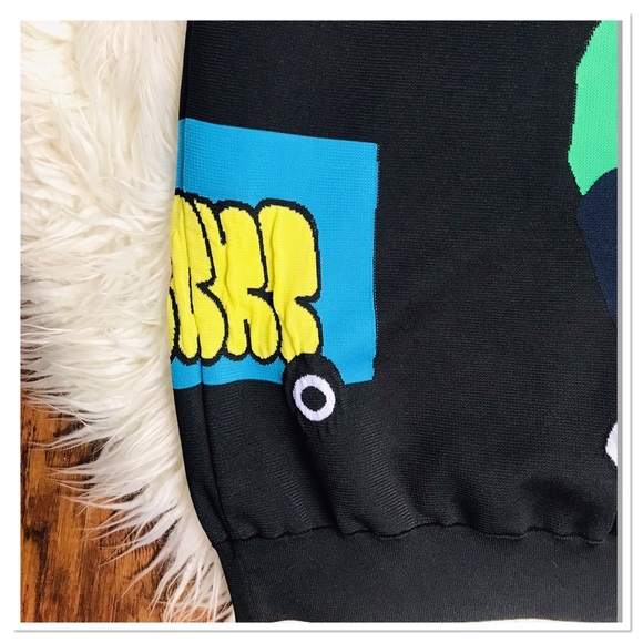 Adidas United Arrows And Sons Knit Sweater City Graffiti Black Size Large - Picture 7 of 14